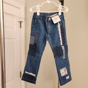New with tags Naartije Girls Jeans Adjustable waistband Size 4